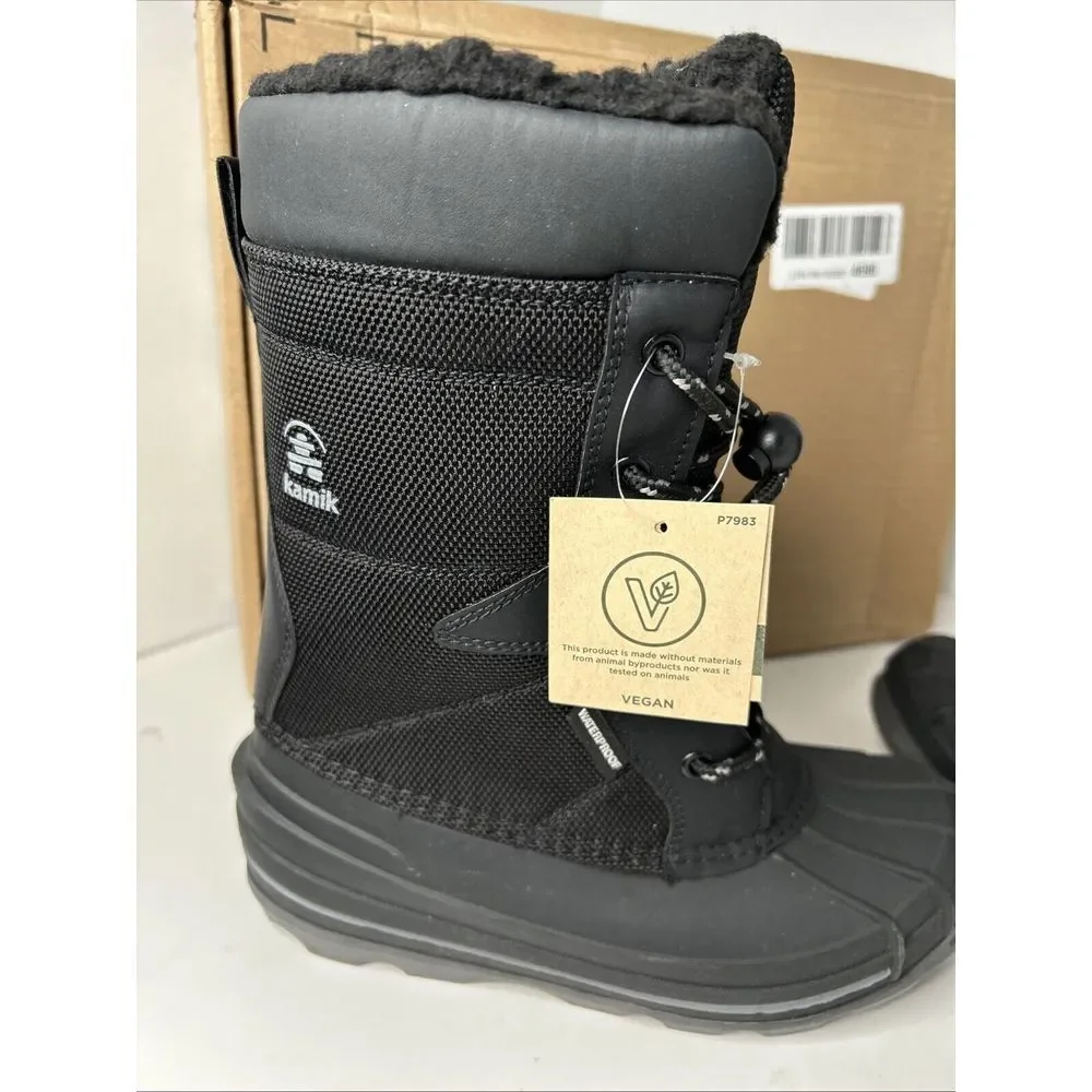 Kamik Surfin Kids Winter Boots Sz 5‎ Black